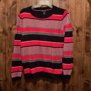 Tommy Hilfiger pink and gray Knit Sweater